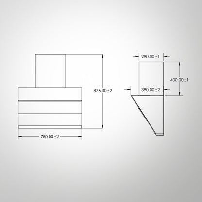 Kaff 75 cm Wall Mounted Chimney LYNN 75 DC BLDC + Kaff 80 cm 4 Burner Hob Preston PRS 804