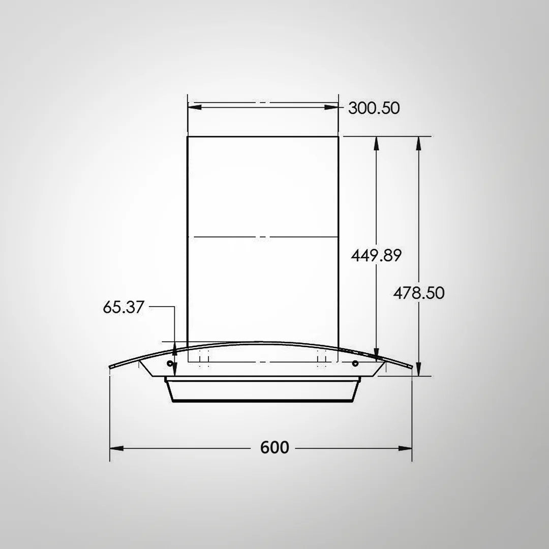 Kaff 60 cm Wall Mounted Chimney Premier Range MAINZ 60 DC - BLDC + Kaff 60 cm 4 Burner Hob Alton ALNF 604