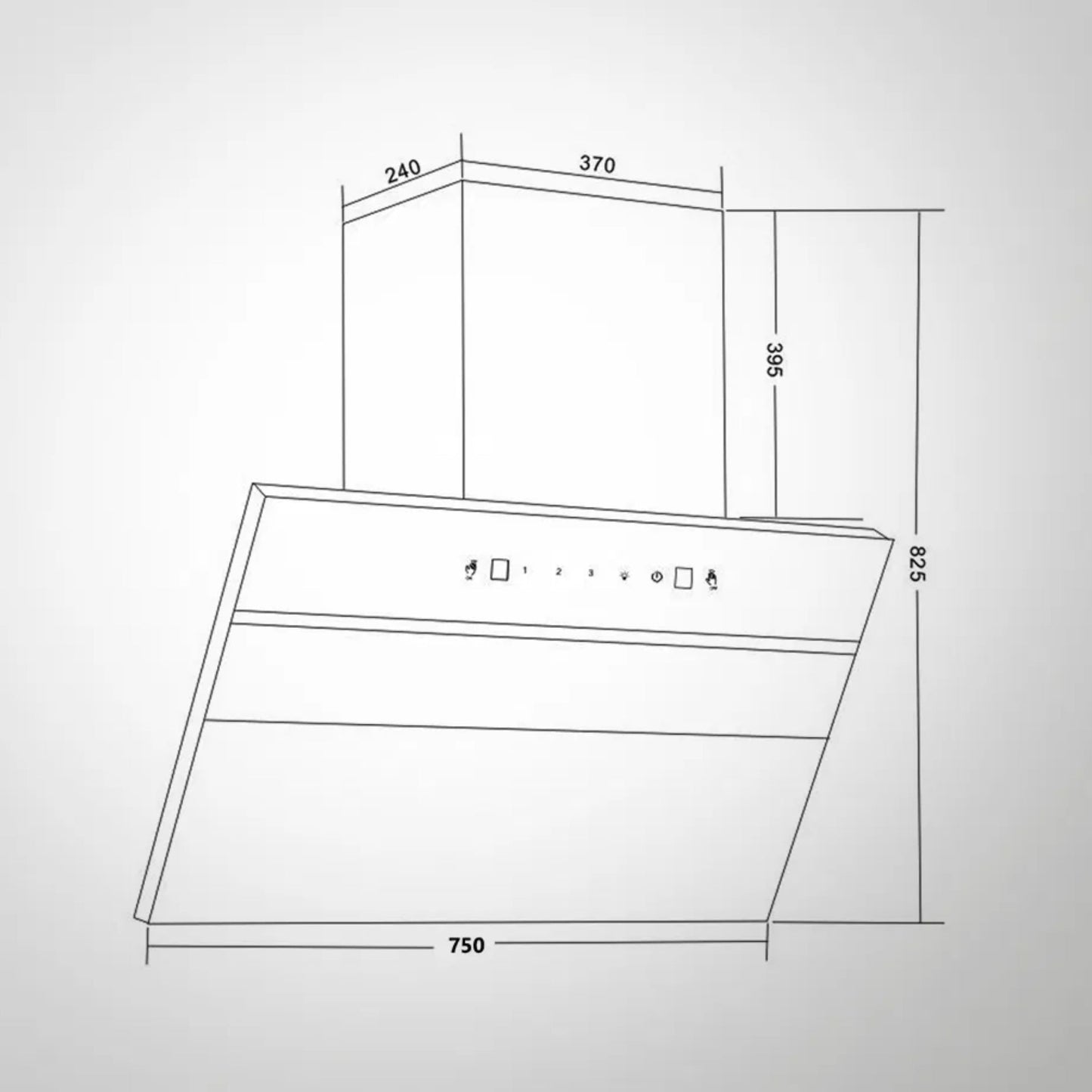 Kaff 75 cm Wall Mounted Chimney Filterless Series NOBELO LX DHC 75 + Kaff 78 cm 4 Burner Hob Alton ALNF 784