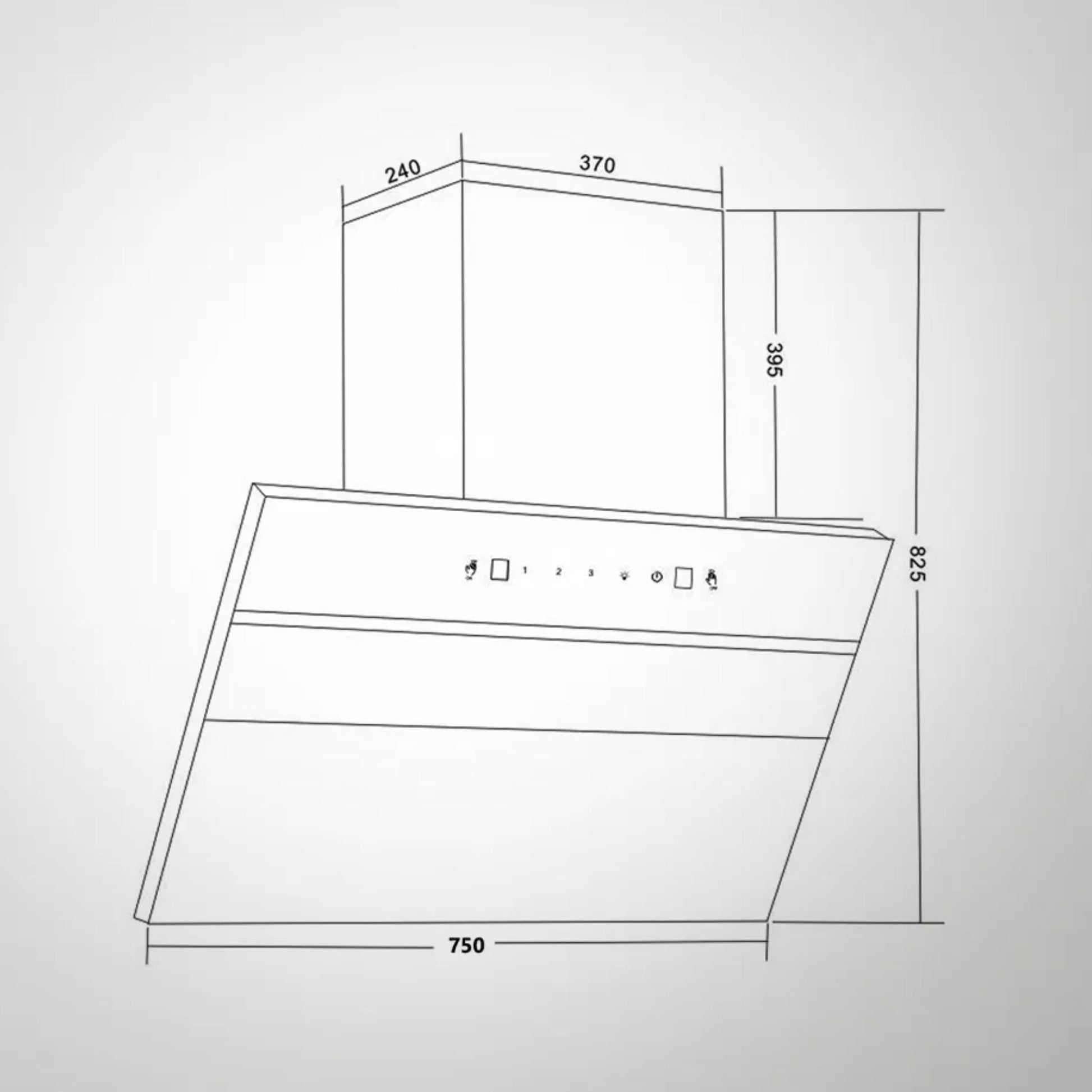 Kaff 75 cm Wall Mounted Chimney Filterless Series NOBELO LX DHC 75 + Kaff 78 cm 4 Burner Hob Alton ALNF 784