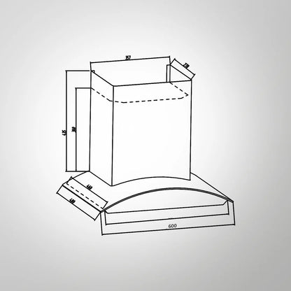 Kaff 60 cm Wall Mounted Chimney VASCO 60 DC - BLDC + Kaff 60 cm 4 Burner Hob Ashford ASF 604