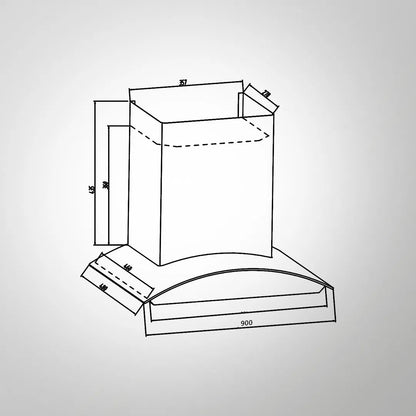 Kaff 90 cm Wall Mounted Chimney VASCO 90 DC - BLDC + Kaff 90 cm 4 Burner Hob Ashford Series ASF 94V