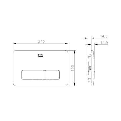American Standard Flush Plate Concept CLCN59ZZ - Chrome