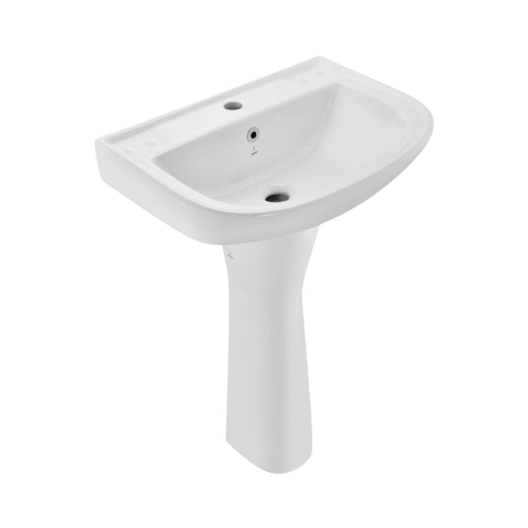 Jaquar - Full Pedestal Oval White Wash Basin - Continental - CNS WHT ...