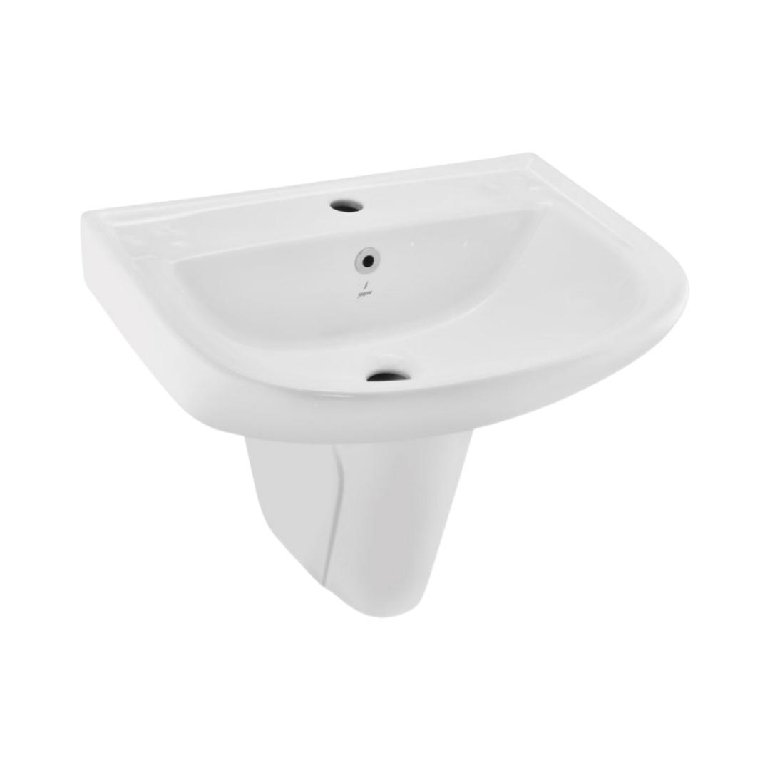 Jaquar - Half Pedestal Oval White Wash Basin - Continental - CNS WHT ...