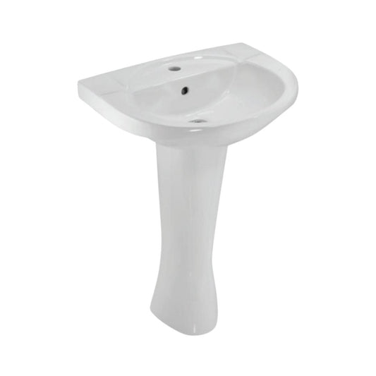 Jaquar White Oval Full Pedestal Standard Basin – Decure.in
