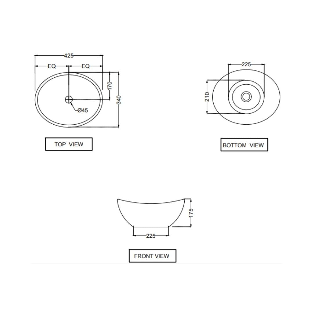 Jaquar - Table Top Oval White Wash Basin - Continental - CNS WHT 903 by ...