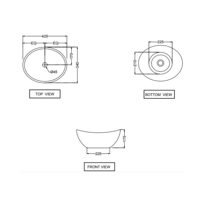 Jaquar - Table Top Oval White Wash Basin - Continental - CNS WHT 903 by ...