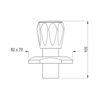 Jaquar Basin Area Stop Valve Continental CON-CHR-083FTK - Chrome