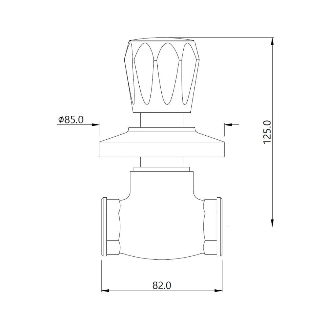 Jaquar WC Area Flush Tap Continental CON-CHR-1081KN - Chrome