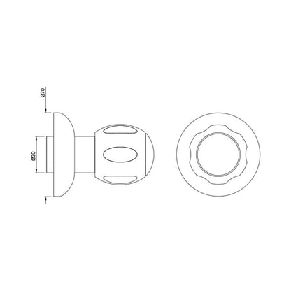 Jaquar Basin Area Stop Valve Clarion CQT-CHR-23083K - Chrome