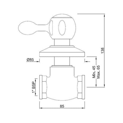 Jaquar WC Area Flush Tap Clarion CQT-CHR-24081A - Chrome