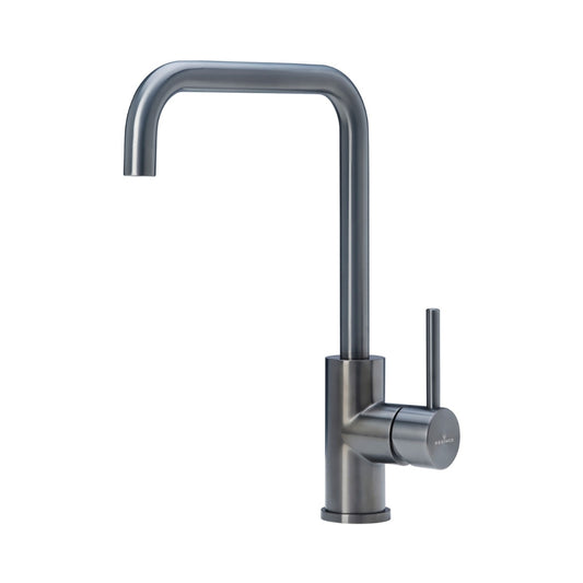 Reginox Table Mounted Regular Kitchen Sink Mixer PVD CRYSTAL with Extractable Hand Shower Spout in Gunmetal Finish