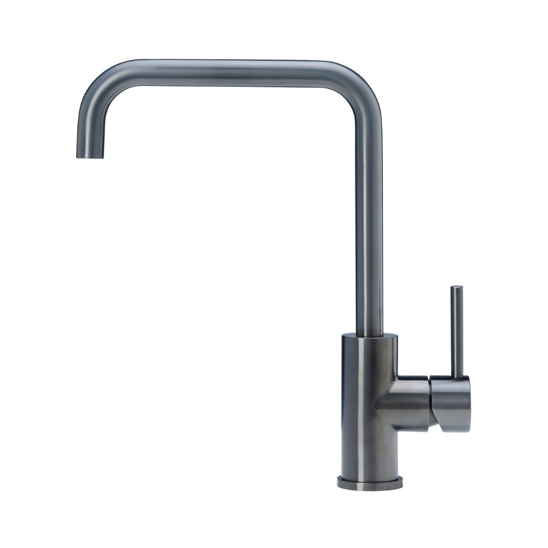 Reginox Table Mounted Regular Kitchen Sink Mixer PVD CRYSTAL with Extractable Hand Shower Spout in Gunmetal Finish