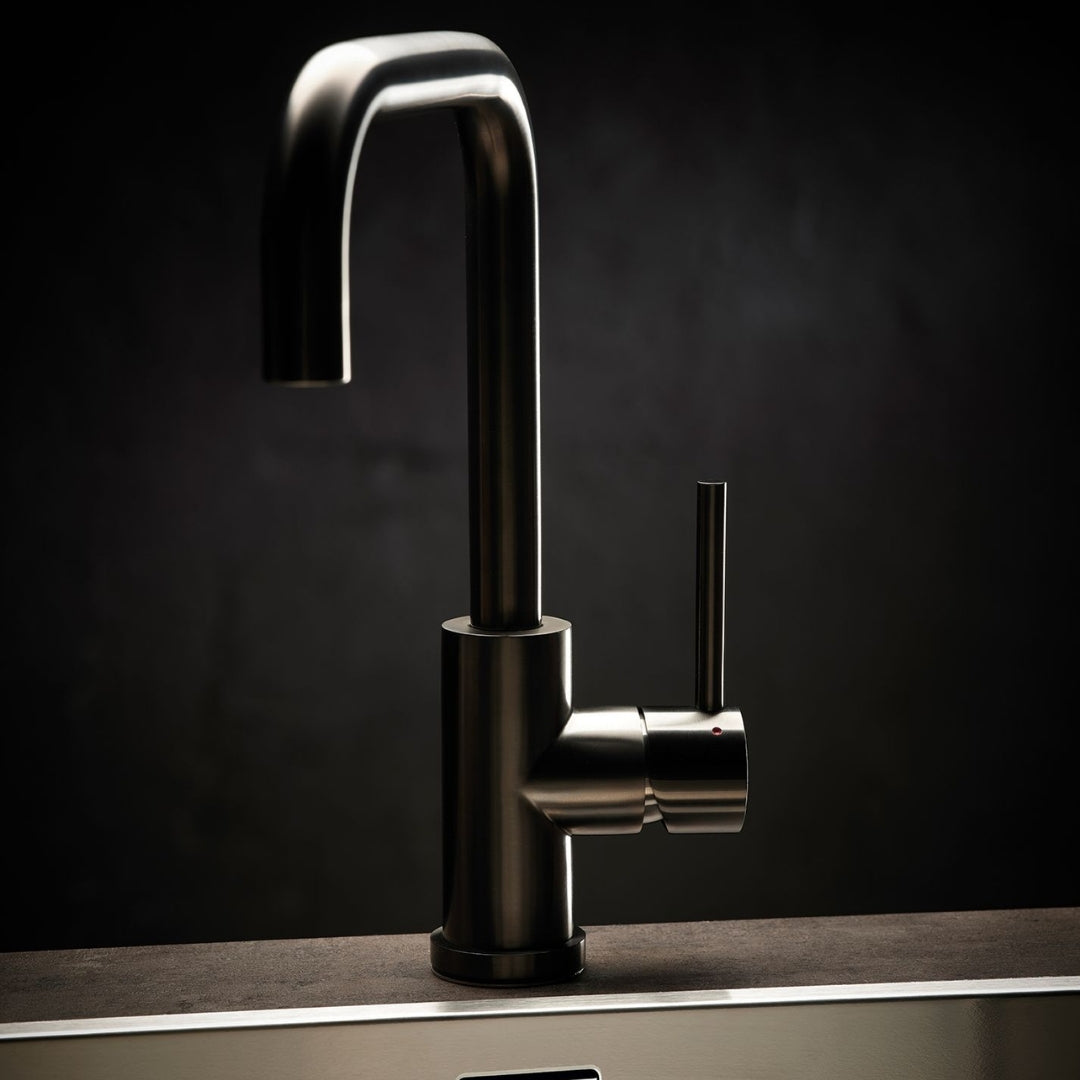 Reginox Table Mounted Regular Kitchen Sink Mixer PVD CRYSTAL with Extractable Hand Shower Spout in Gunmetal Finish