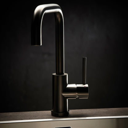 Reginox Table Mounted Regular Kitchen Sink Mixer PVD CRYSTAL with Extractable Hand Shower Spout in Gunmetal Finish