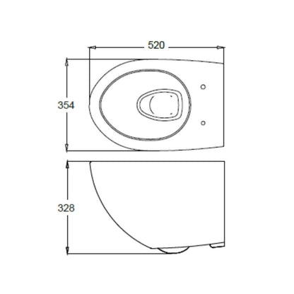 Toto Wall Hung White Closet WC Rei Wall Hung Toilet CW580RMUNW1 with P-Trap