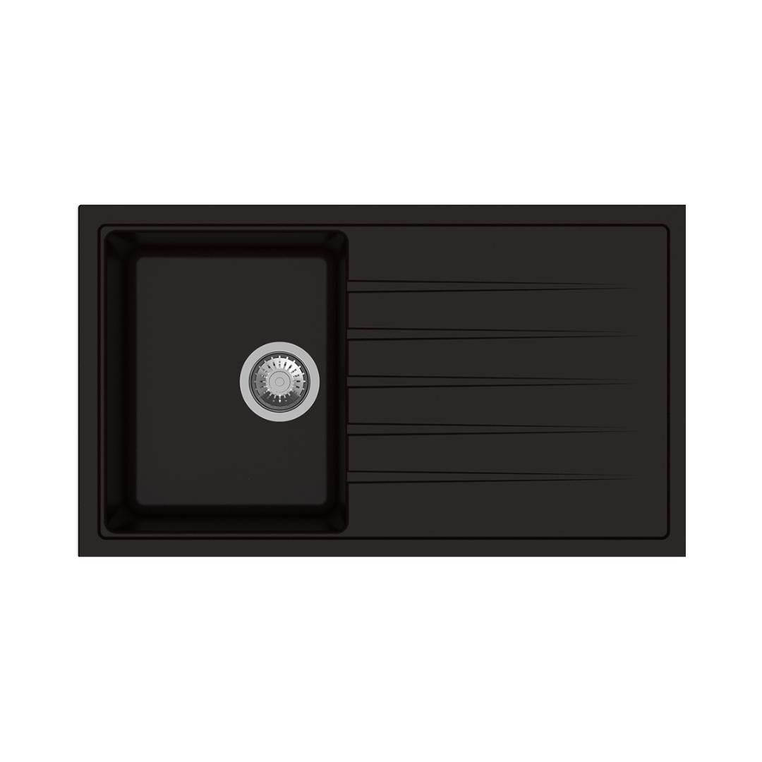 Carysil Quartz Sink Vivaldi VIVALDI D 100 ( 34 x 20 inches )  -  Espresso