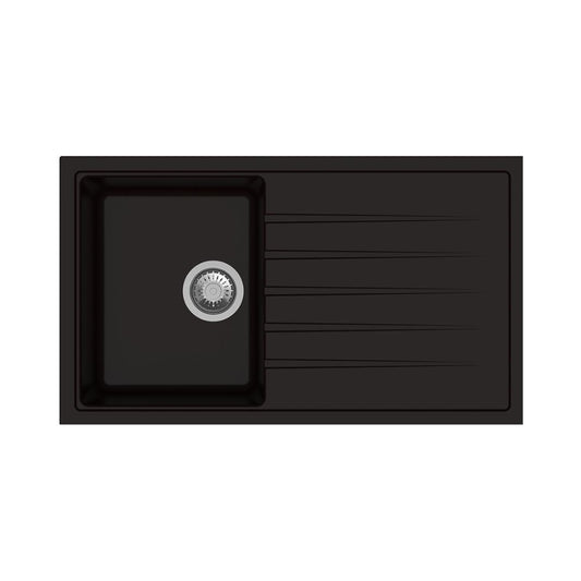 Carysil Quartz Sink Vivaldi VIVALDI D 100 ( 34 x 20 inches )  -  Espresso