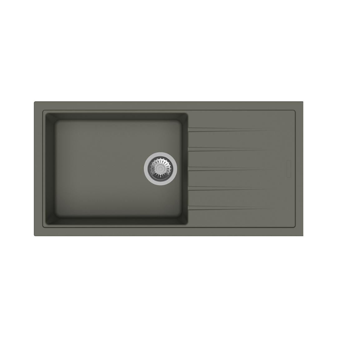 Carysil Quartz Sink Vivaldi VIVALDI D 100 L 36 X 18 ( 36 x 18 inches )  -  Concrete