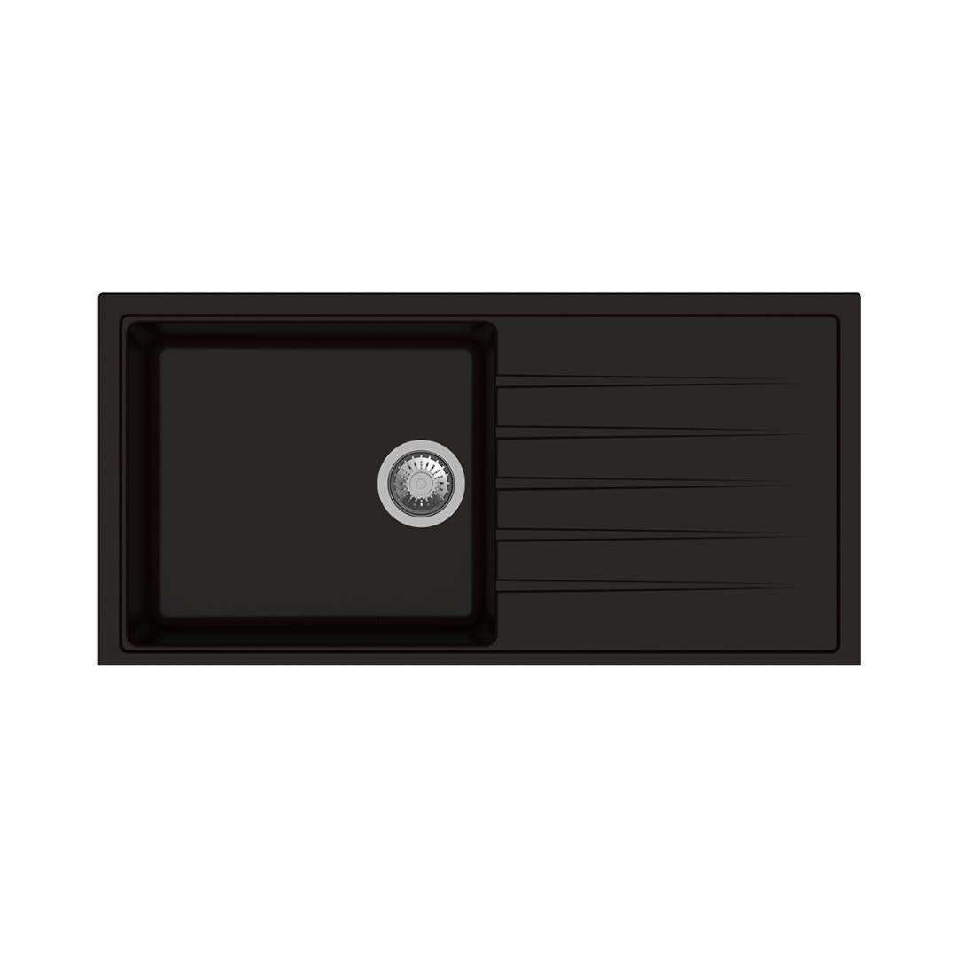 Carysil Quartz Sink Vivaldi VIVALDI D 100 L ( 40 x 20 inches )  -  Espresso