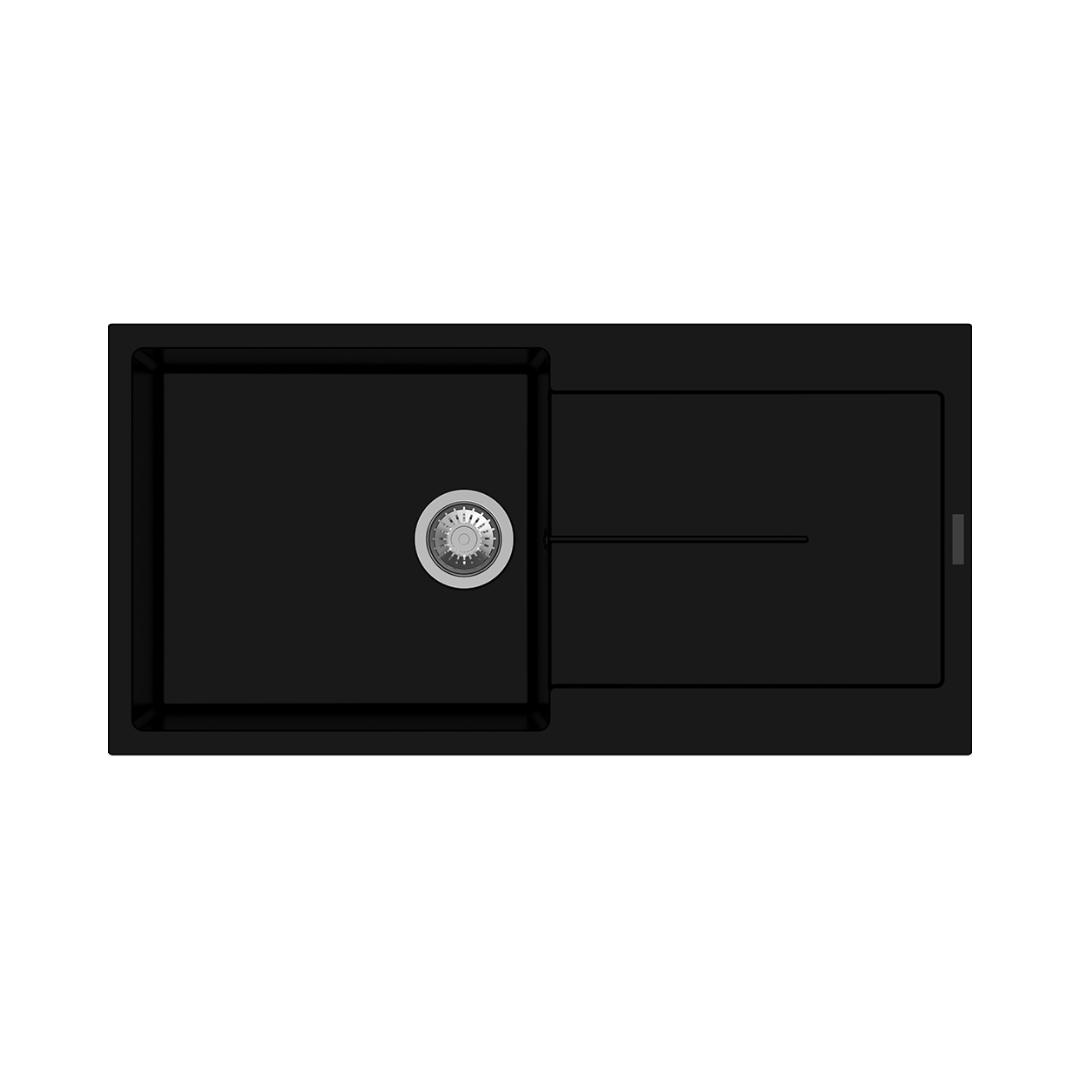 Carysil Quartz Sink Enigma ENIGMA D 100 L ( 40 x 20 inches )  -  Nera