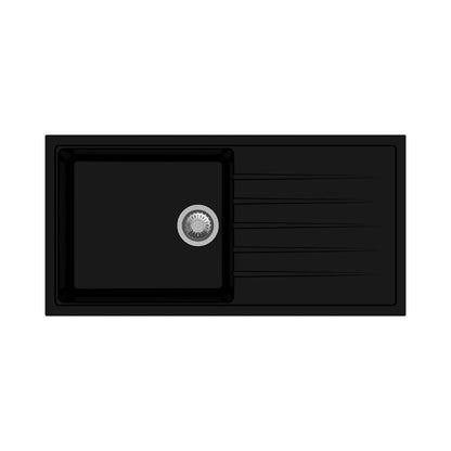 Carysil Quartz Sink Vivaldi VIVALDI D 100 L ( 40 x 20 inches )  -  Nera