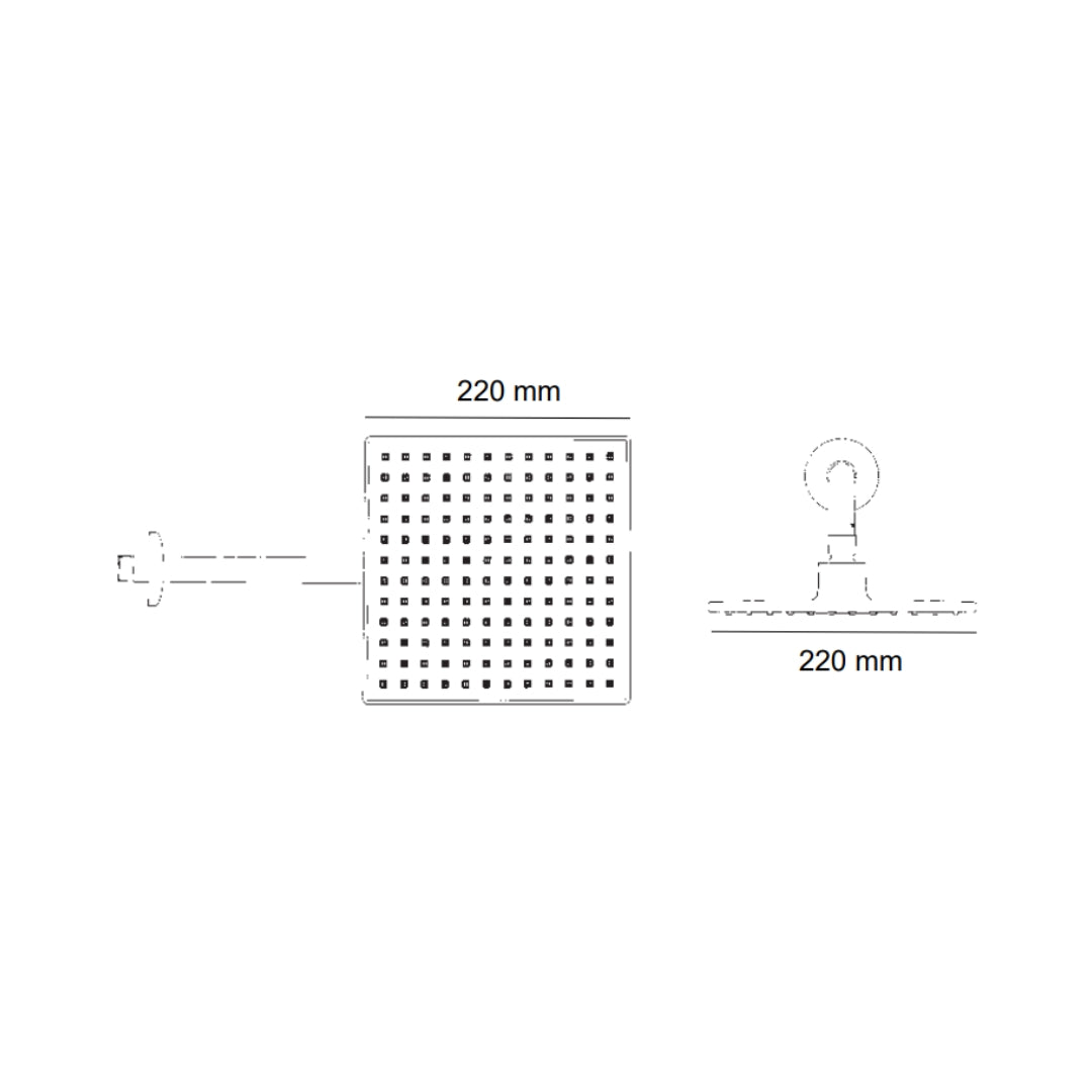 Toto Single Flow Overhead Shower Project Series DBX102CSVG - Chrome