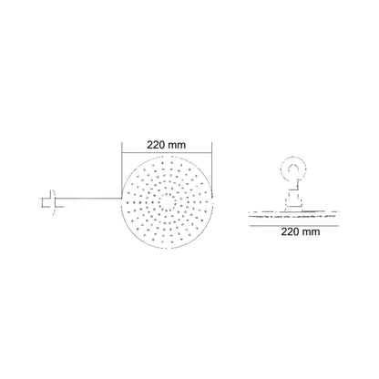 Toto Single Flow Overhead Shower Project Series DBX103CSVGV1 - Chrome