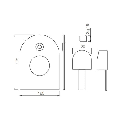 Jaquar 2 Way Diverter D'Arc DRC-CHR-37079NK High Flow - Chrome Finish