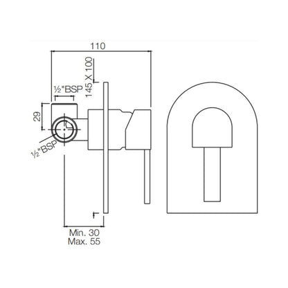 Jaquar 1 Way Diverter D'Arc DRC-CHR-37227K Normal Flow - Chrome Finish
