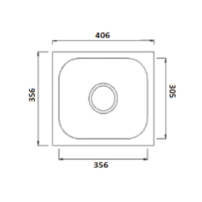 Futura Stainless Steel Sink Dura Series DURA SINGLE BOWL 16 X 14 ( 16 x 14 inches ) - Satin
