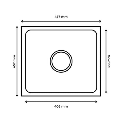 Futura Stainless Steel Sink Dura Series DURA SINGLE BOWL 18 X 18 ( 18 x 18 inches ) - Satin