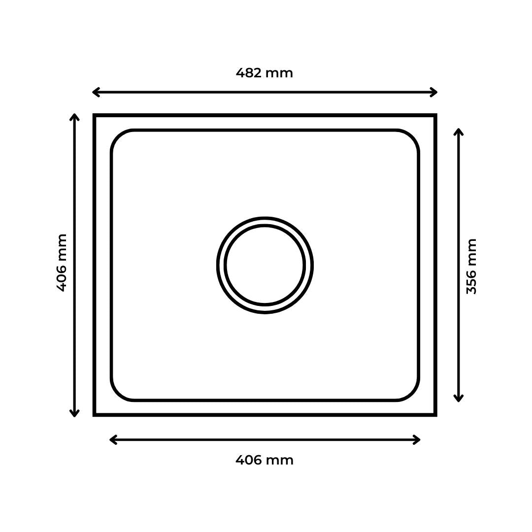 Futura Stainless Steel Sink Dura Series DURA SINGLE BOWL 19 X 16 ( 19 x 16 inches ) - Satin