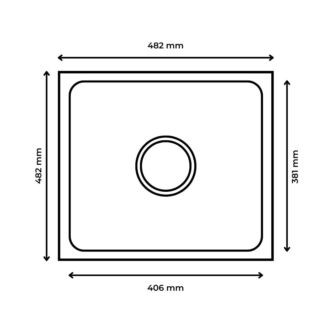 Futura Stainless Steel Sink Dura Series DURA SINGLE BOWL 19 X 19 ( 19 x 19 inches ) - Satin