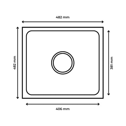 Futura Stainless Steel Sink Dura Series DURA SINGLE BOWL 19 X 19 ( 19 x 19 inches ) - Satin