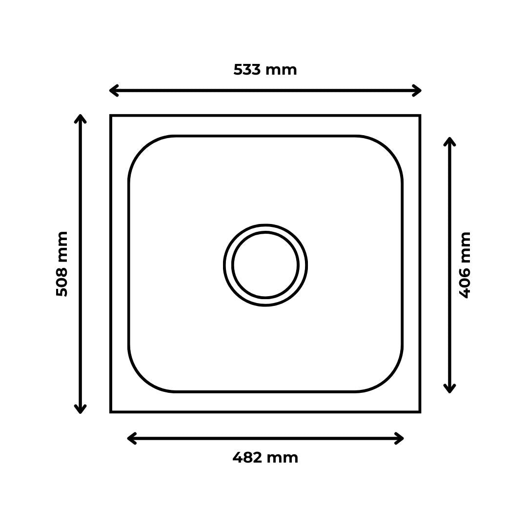 Futura Stainless Steel Sink Dura Series DURA SINGLE BOWL 21 X 20 ( 21 x 20 inches ) - Satin