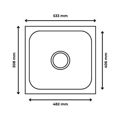 Futura Stainless Steel Sink Dura Series DURA SINGLE BOWL 21 X 20 ( 21 x 20 inches ) - Satin