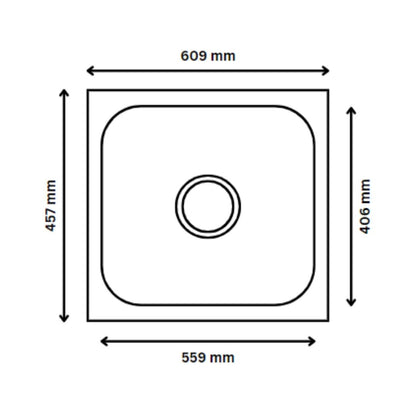 Futura Stainless Steel Sink Dura Series DURA SINGLE BOWL 24 X 18 X 10 ( 24 x 18 inches ) - Satin