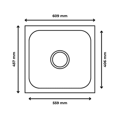 Futura Stainless Steel Sink Dura Series DURA SINGLE BOWL 24 X 18 X 8 ( 24 x 18 inches ) - Satin