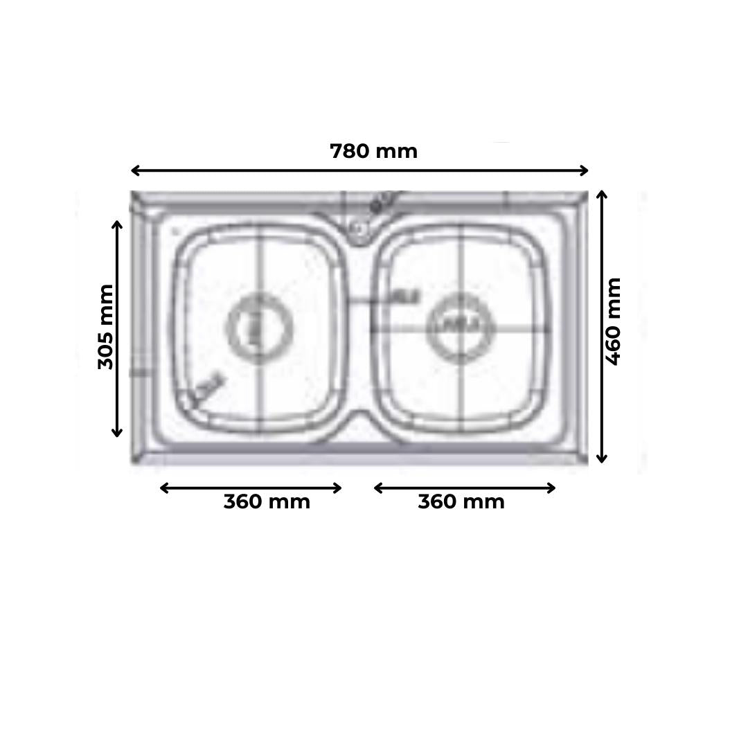 Futura Stainless Steel Sink Dura Series DURA DOUBLE BOWL 31 X 18 ( 31 x 18 inches ) - Satin