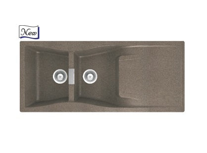 Nirali Quartz Sink Quartz Premium Range ELARA WB 2 ( 46 x 19.5 inches )  -  Magma Polaris
