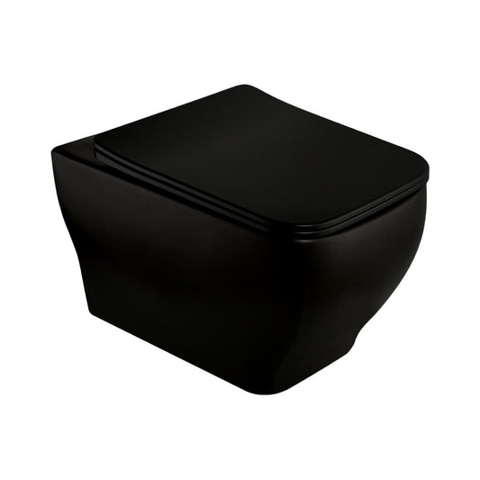 Hindware Wall Mounted Black Matt Closet WC Element Plus 92566 BLACK MATT with P-Trap