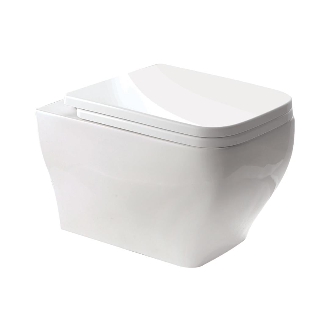 Hindware Wall Mounted White Closet WC Element Plus 92566 WHITE with P-Trap