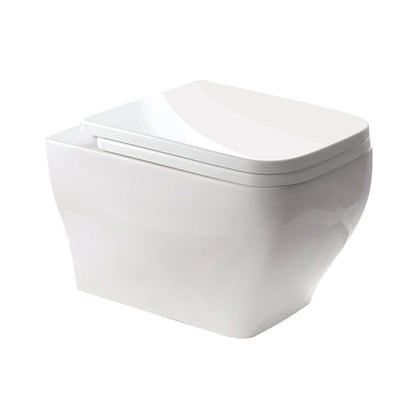 Hindware Wall Mounted White Closet WC Element Plus 92566 WHITE with P-Trap