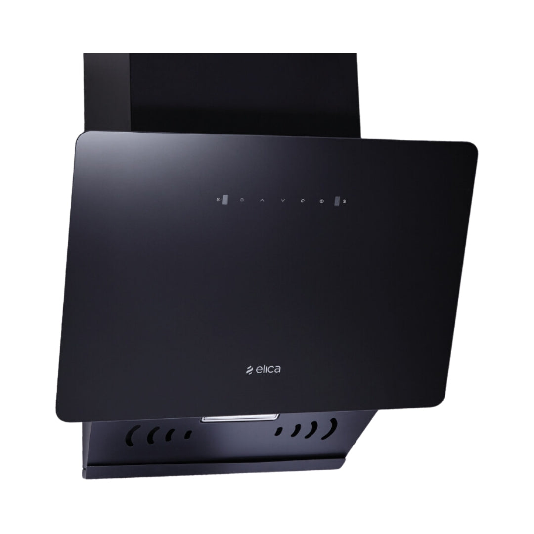 Elica 60 cm Wall Mounted Chimney KITTY FL 600 HAC LTW MS NERO + Elica 60 cm 4 Burner Hob Flexi Series FLEXI HCT 460 DX LOTUS BK