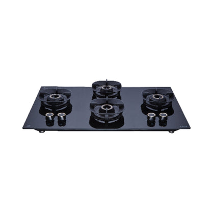 Elica 90 cm Wall Mounted Chimney Auto Sense Auto Sense EFL 207 HAC LTW VMS 90 + Elica 90 cm 4 Burner Hob Crown Lotus Series CROWN FLEXI 491 LOTUS IND HD BRASS