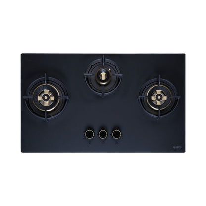 Elica 75 cm Wall Mounted Chimney Ismart Series ISMART SPOT FL HAC 75 LTW NERO + Elica 75 cm 3 Burner Hob Matt Flexi DFS Series MATT FLEXI DFS HE FB 3B 75 DX