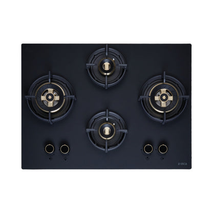 Elica 60 cm Wall Mounted Chimney Ismart Series ISMART SPOT FL HAC 60 LTW NERO + Elica 70 cm 4 Burner Hob Matt Flexi DFS Series MATT FLEXI DFS HE FB 4B 70 DX