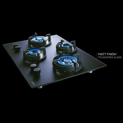 Elica 60 cm Wall Mounted Chimney Ismart Series ISMART SPOT FL HAC 60 LTW NERO + Elica 70 cm 4 Burner Hob Matt Flexi DFS Series MATT FLEXI DFS HE FB 4B 70 DX